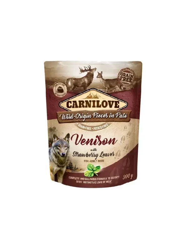 Carnilove Dog Venison Strawberry 300g karma mokra