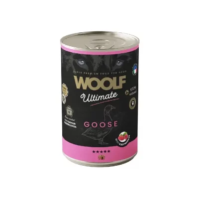 Woolf Ultimate Dog Can Goose&Rasperry 400g