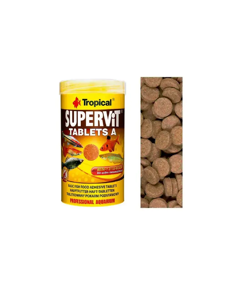 Tropical Supervit Tablets A Pokarm samoprzylepne tabletki z beta-glukanem 250ml
