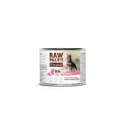 Raw Paleo Pork&Lamb Adult Can - dla psów wieprzowina z jagnięciną 200g