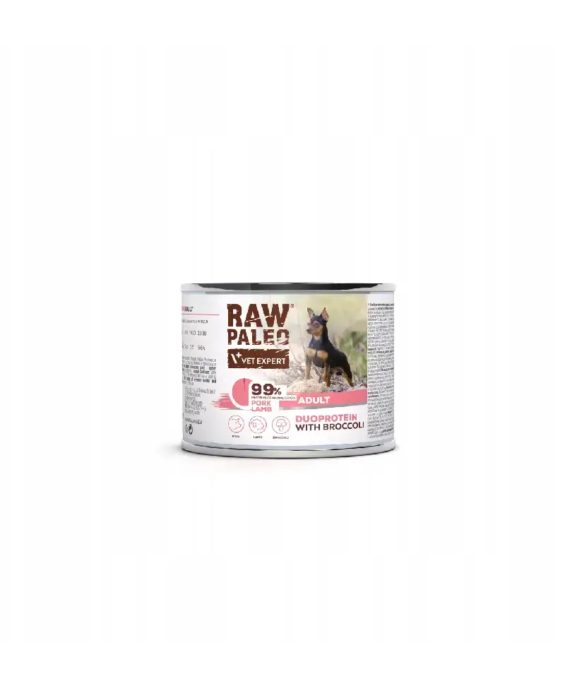 Raw Paleo Pork&Lamb Adult Can - dla psów wieprzowina z jagnięciną 200g