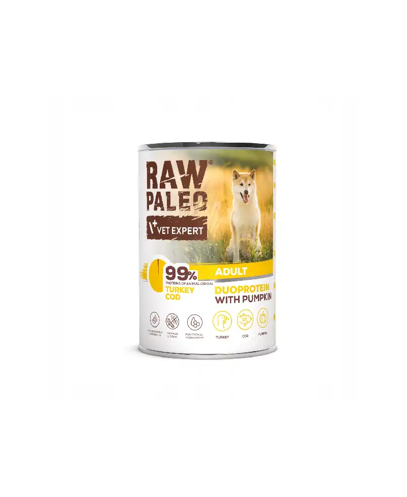 Raw Paleo Turkey&Cod Adult Can 400g