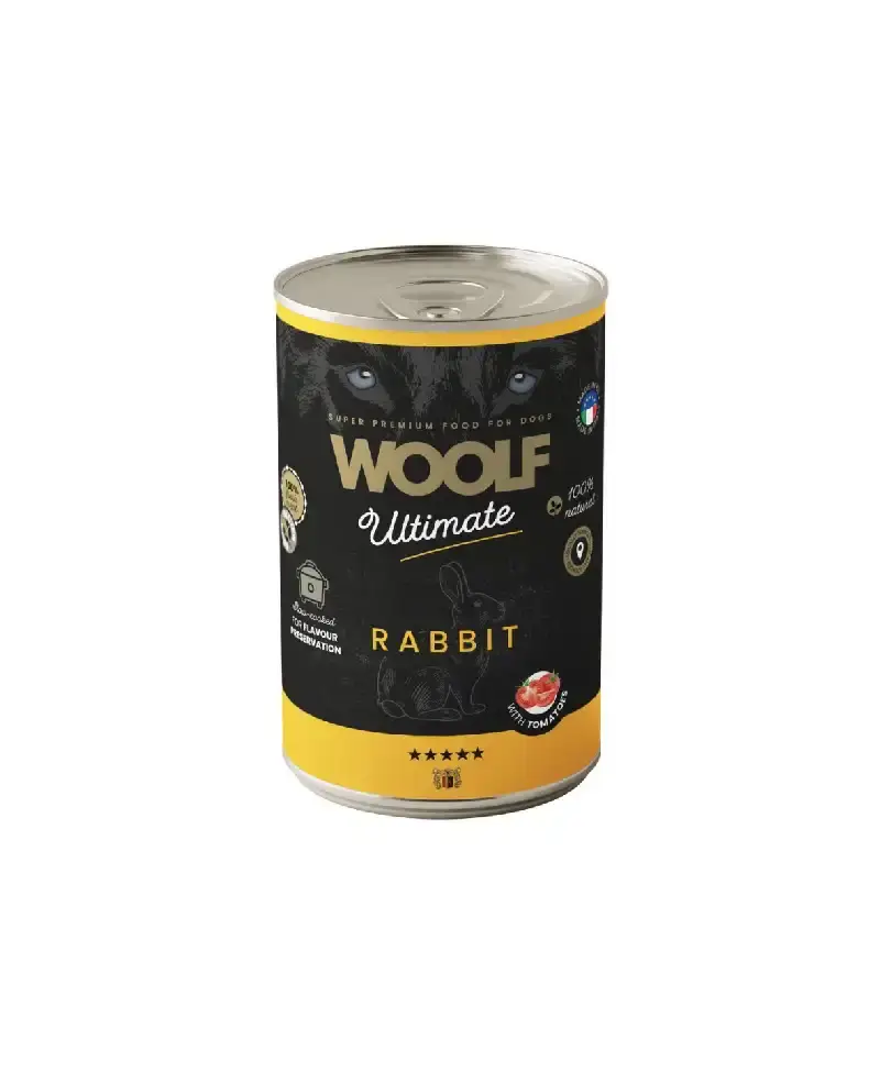 Woolf Ultimate Dog Can Rabbit&Tomato 400g