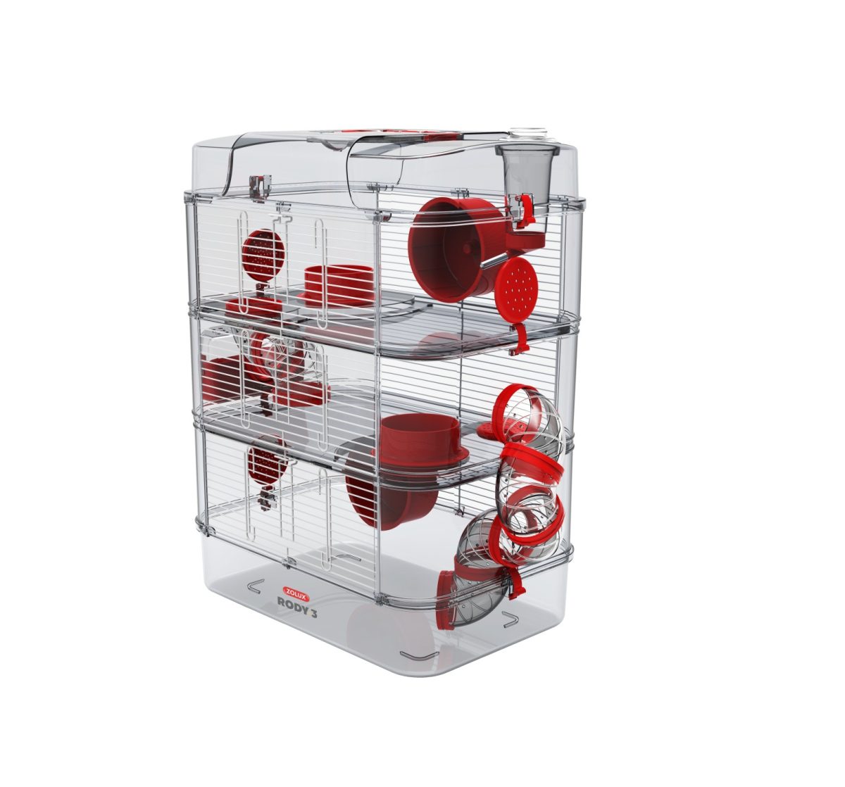 ZOLUX Klatka RODY3 TRIO kol. czerwony