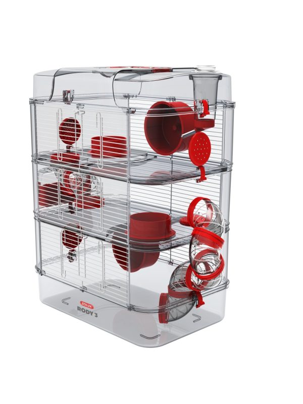 ZOLUX Klatka RODY3 TRIO kol. czerwony