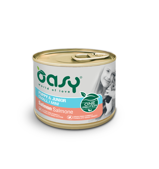 Oasy One Protein Puupy&Junior Small Salmon 200g