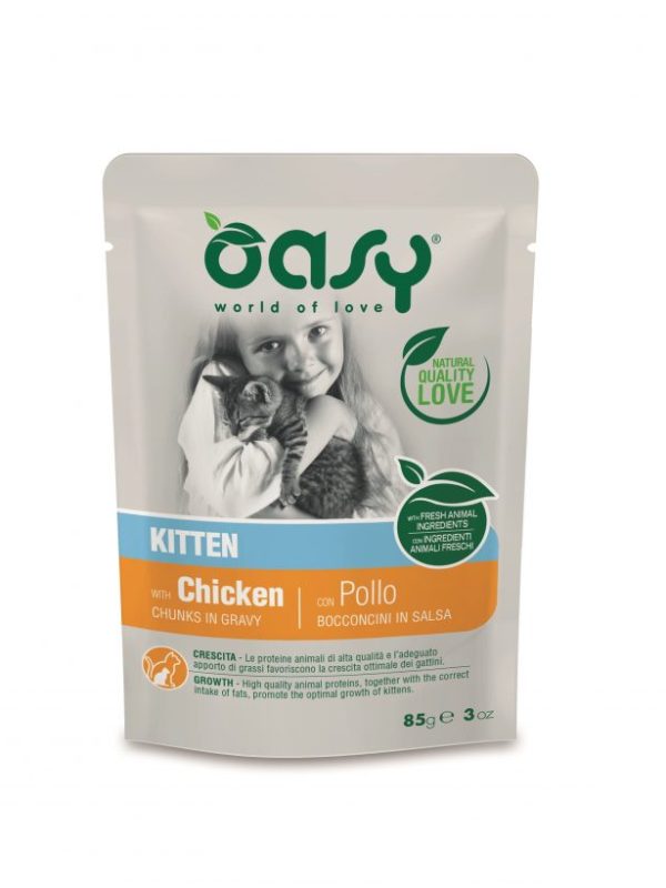 Oasy LifeStage Kitten z kurczakiem 85g