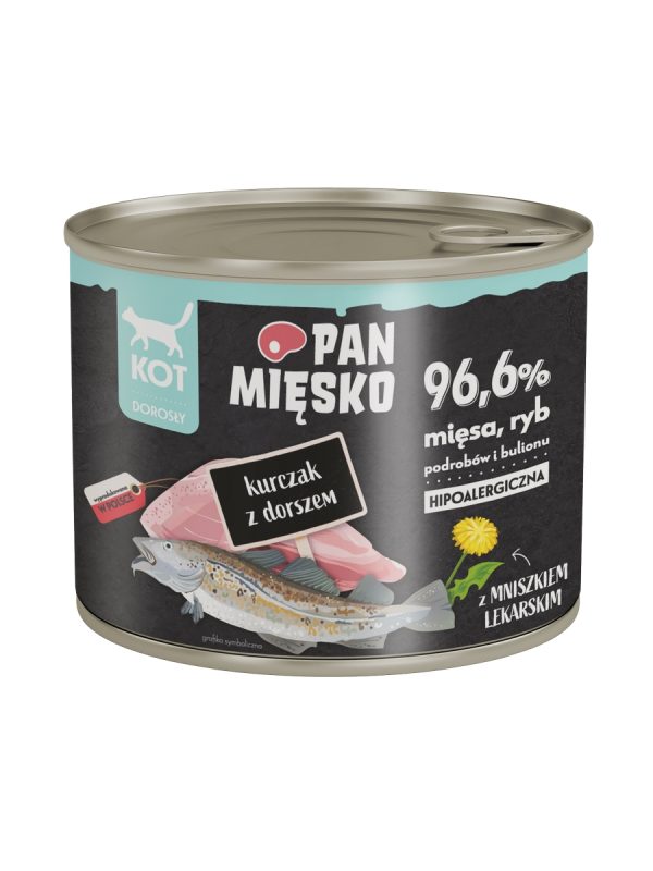 Pan Mięsko kot kurczak z dorszem 200g