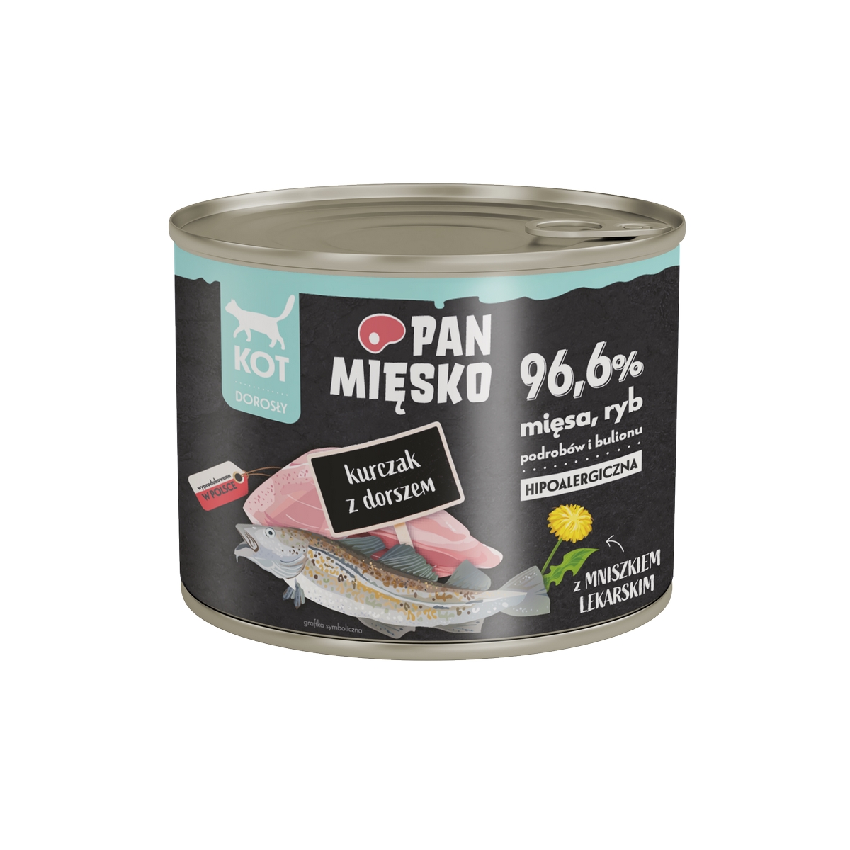 Pan Mięsko kot kurczak z dorszem 200g