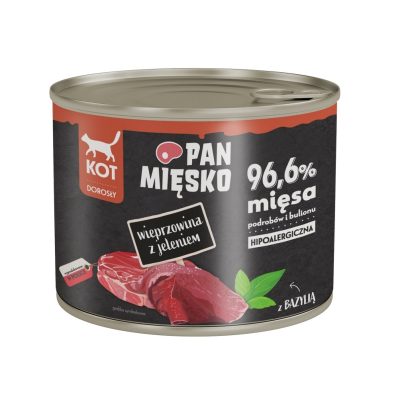 Pan Mięsko kot wieprzowina z jeleniem 200g
