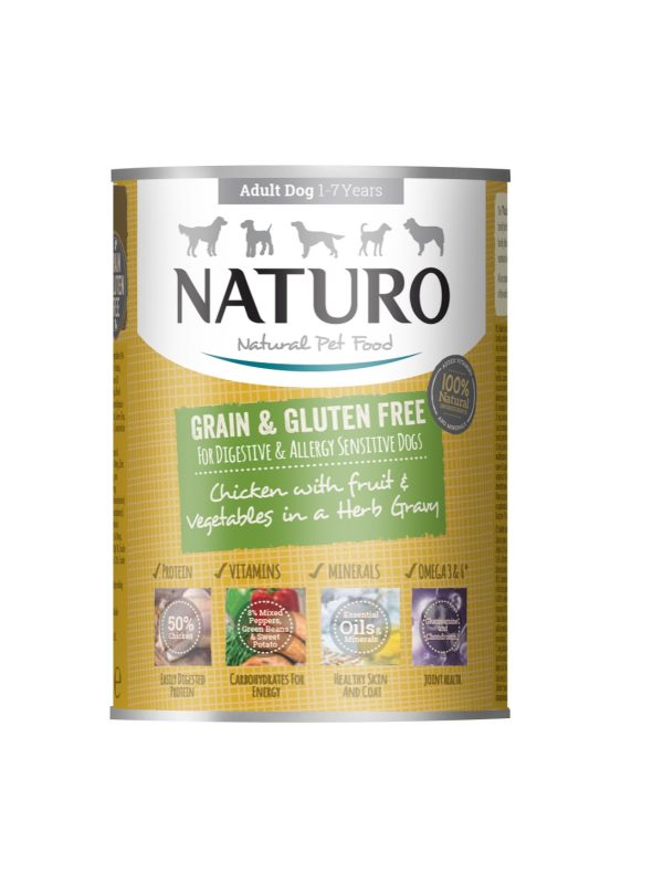 Naturo Grain&Gluten Free kurczak w sosie ziołowym 390g