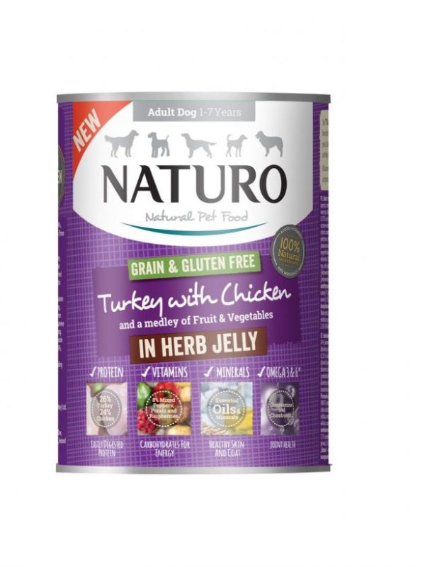 Naturo Indyk i Kurczak w ziołowej galarecie 390g