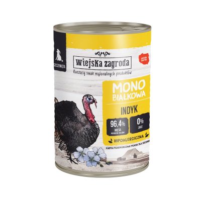 Wiejska Zagroda mono białkowa indyk dla szczeniąt 400g
