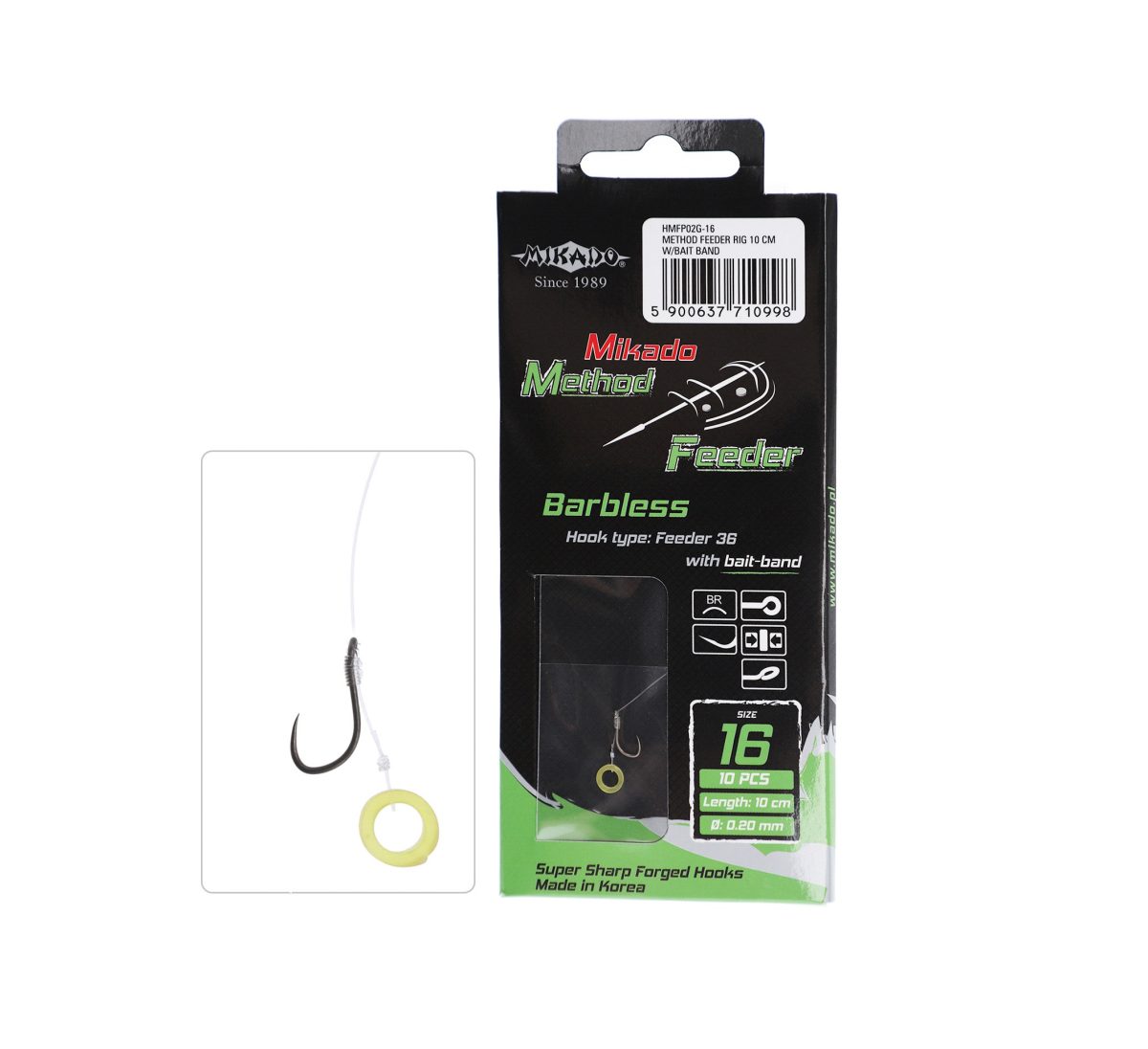 Mikado Przypon MF z gumką nr 18 - 8 szt