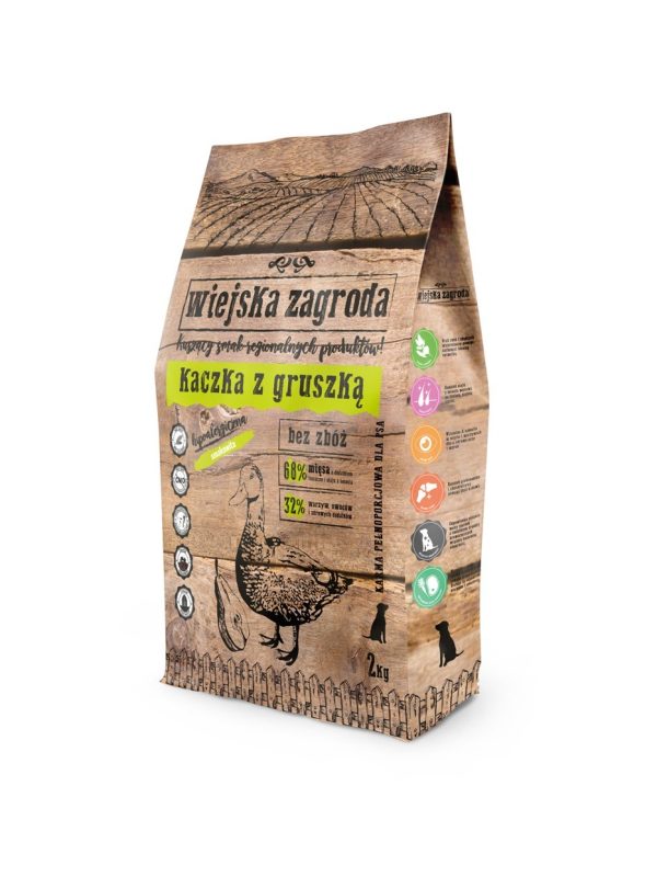 Wiejska Zagroda kaczka z gruszką dla psa 2kg