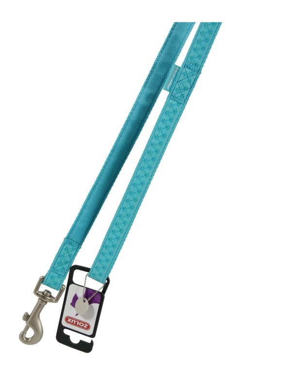 ZOLUX Smycz Mac Leather 15 mm/1,2 m kol. turkusowy