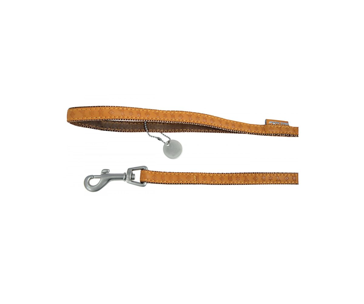 ZOLUX Smycz Mac Leather 10mm/1.2m kol. żółty