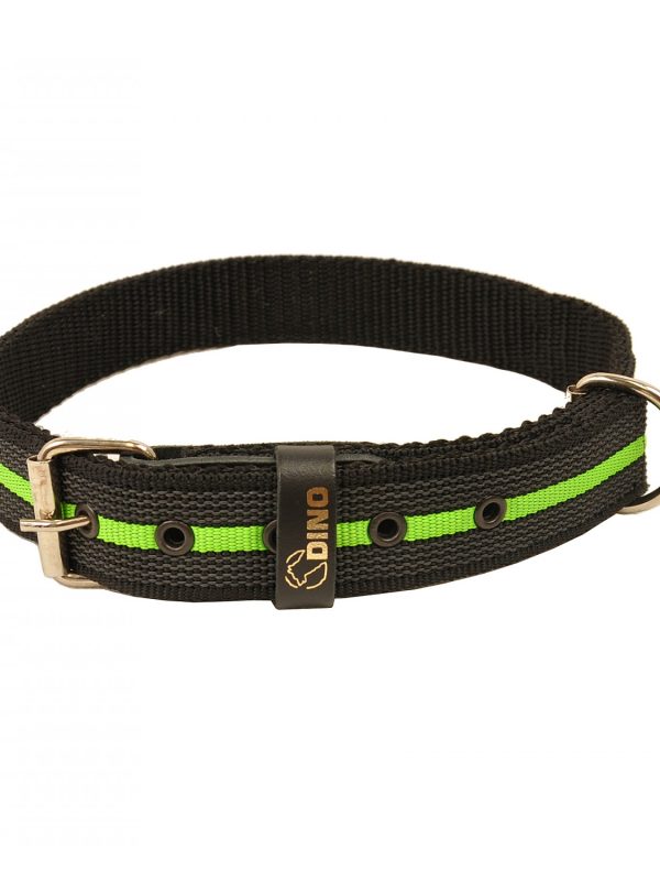 Dino obroża gumowa do budy czarno-żółta duża 30mm/75cm