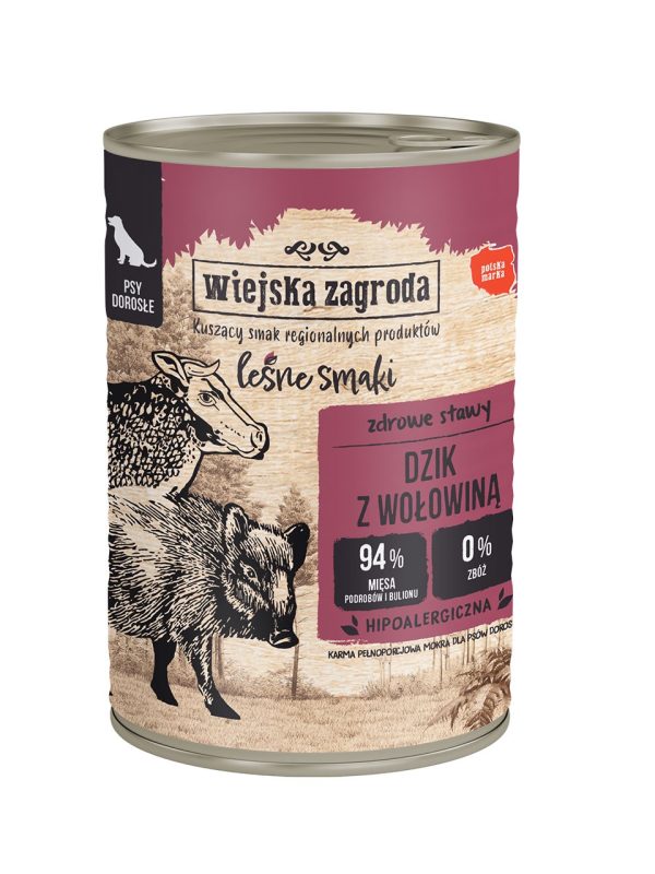 Wiejska Zagroda Leśne smaki Dzik z wołowiną 400g