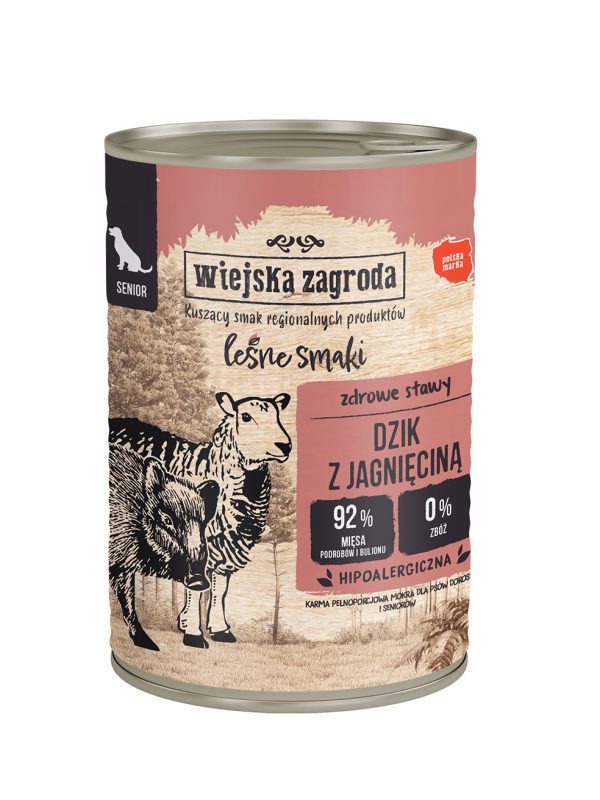 Wiejska Zagroda Leśne smaki Dzik z jagnięciną senior 400g
