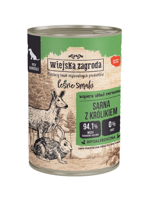 Wiejska Zagroda Leśne smaki Sarna z królikiem 400g