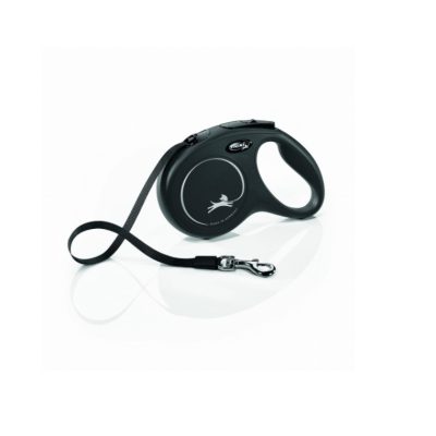 Smycz Flexi New Classic M Taśma 5m 25kg Czarna