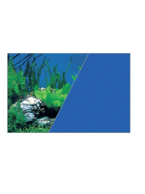 ZOLUX Tło akwariowe dwustronne 60 x 120 cm rośliny skała/niebieskie