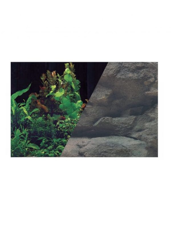 ZOLUX Tło akwariowe dwustronne 60x120 cm rośliny czar./skała