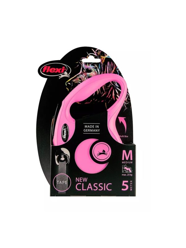 Flexi New Classic Taśma M 5m Różowa