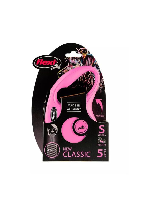 Flexi New Classic Taśma S 5m Różowa