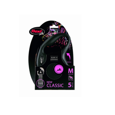 Smycz Flexi New Classic M Taśma 5m 25kg Czarna