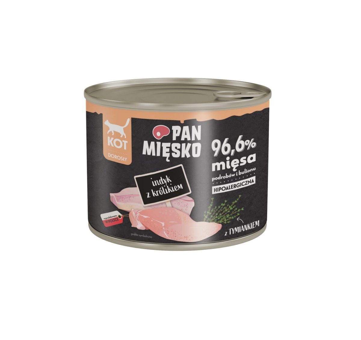 Pan Mięsko karma mokra dla kota Indyk z królikiem 200g