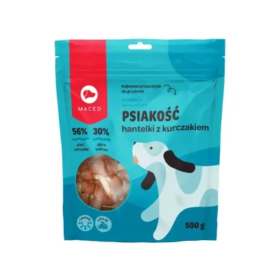 Hantle czyszczące zęby kurczak 500g