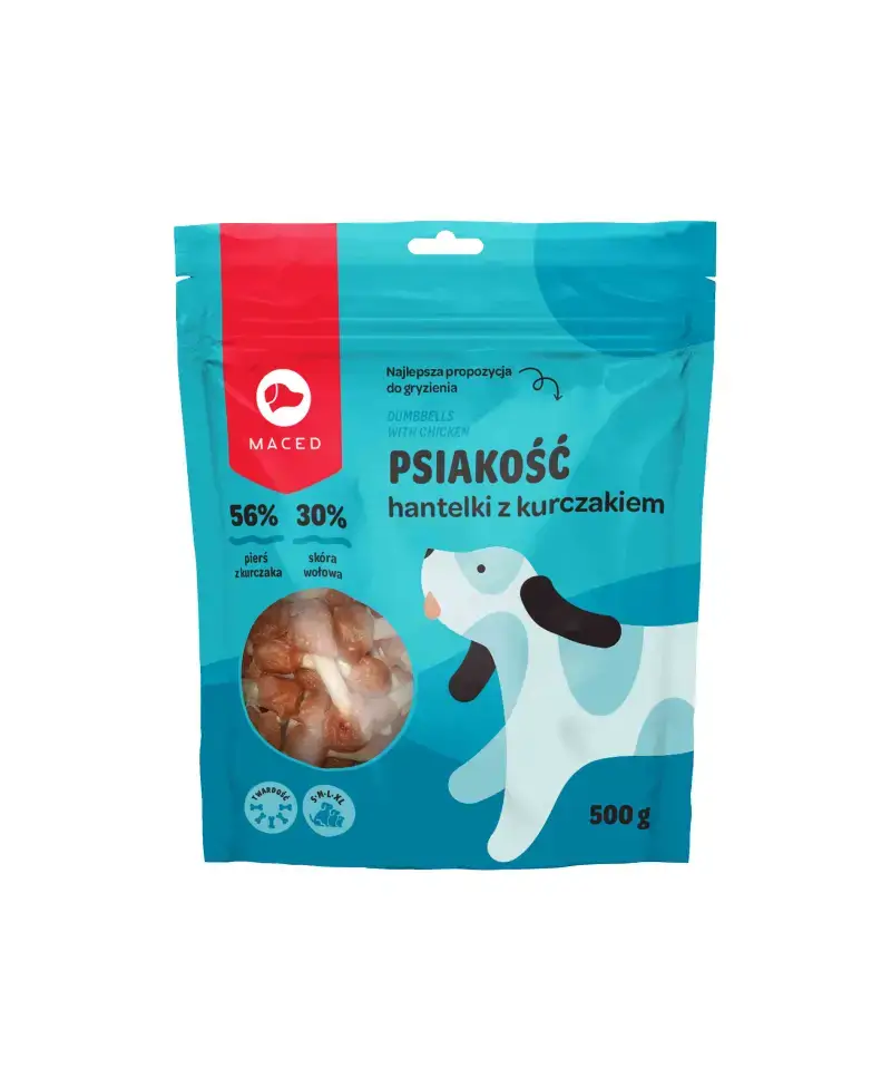 Hantle czyszczące zęby kurczak 500g