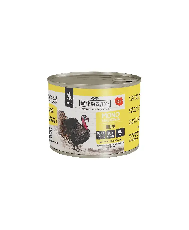 Wiejska Zagroda Mono Indyk kociak 200g