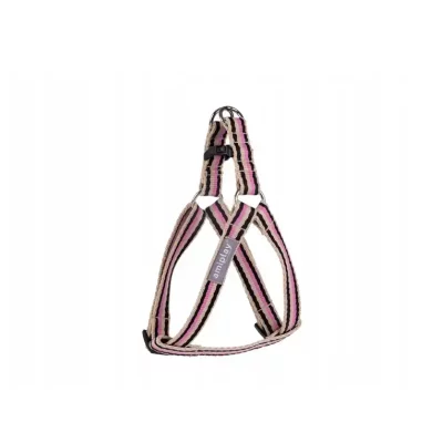 Szelki regulowane Amiplay Popular S z paskami w kolorze czarno-różowym