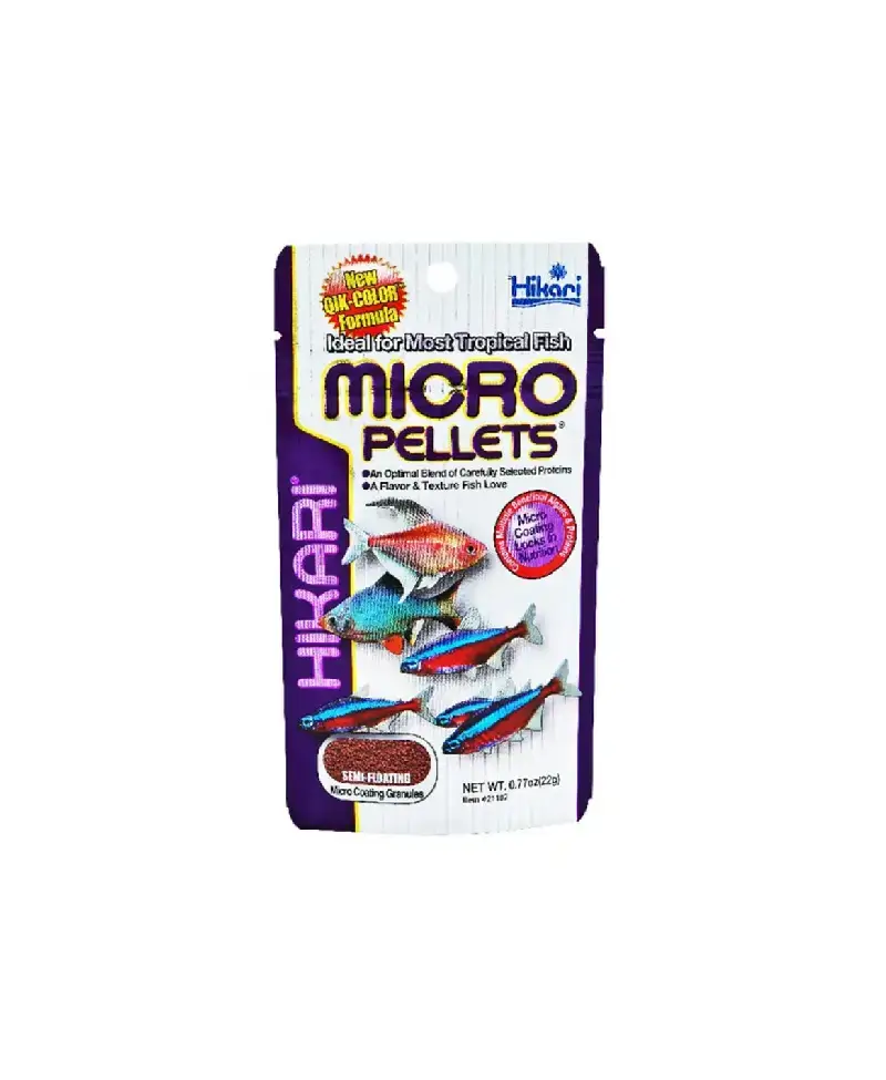 HIKARI Micro Pellets Pokarm dla ryb z biotopów Amazonki, rozświetla kolory 22g 55ml