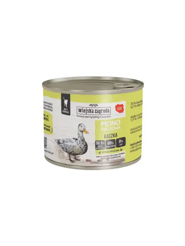 Wiejska Zagroda Mono dla kota kaczka 200g