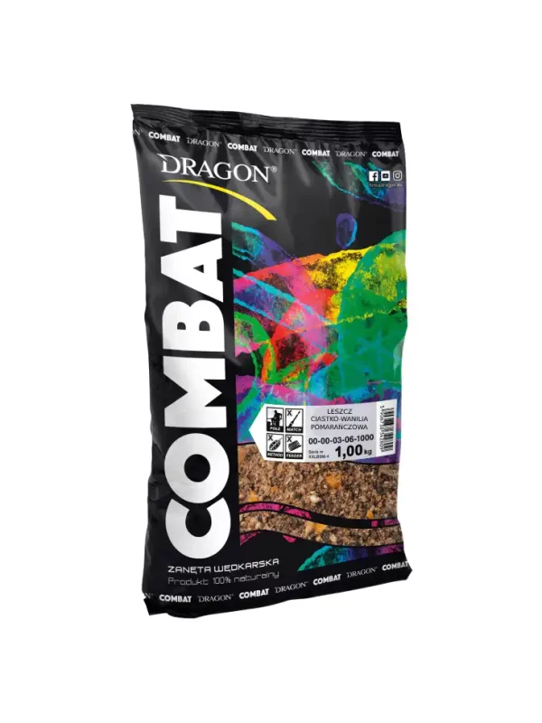 Zanęta Combat leszcz ciastko-wanilia/ pomarańczowa 1kg