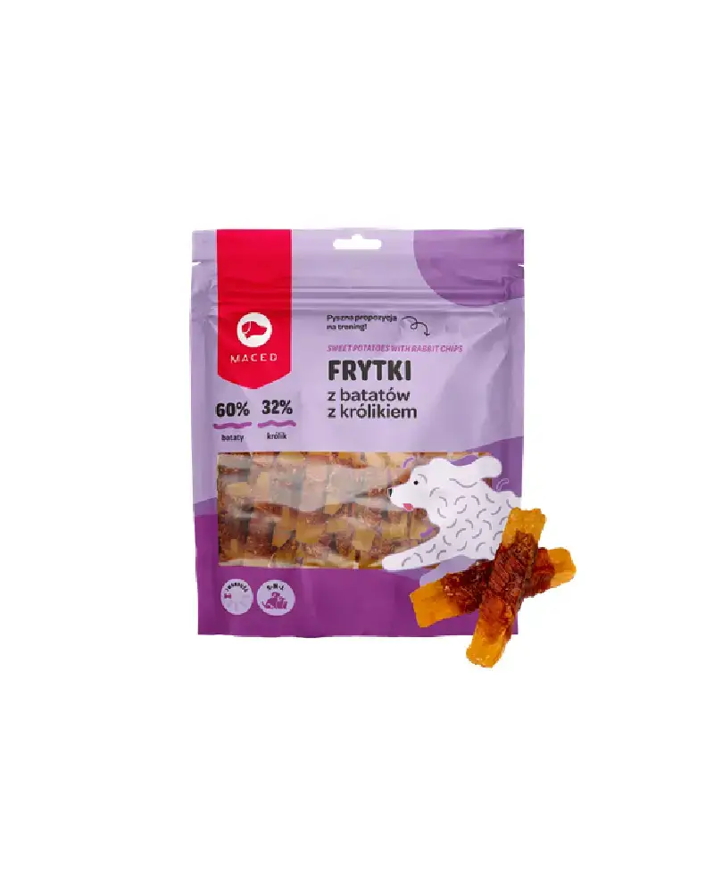 Frytki z batatów z królikiem 500g