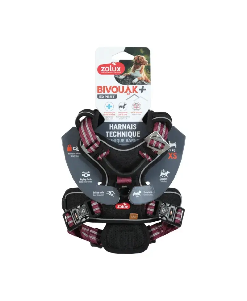 Szelki dla psa BIVOUAK XS czerwone