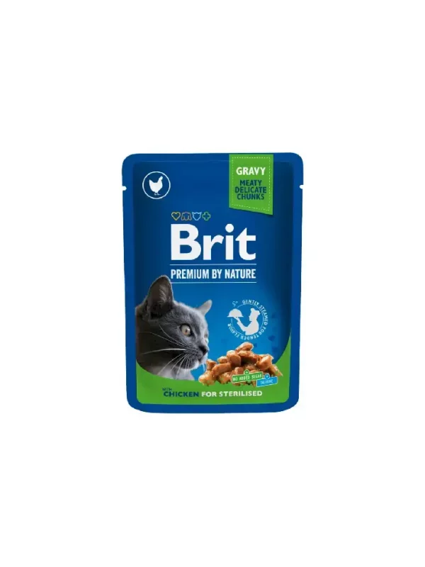 BRIT PREMIUM CAT Adult Sterilised Kurczak 100g (saszetka)