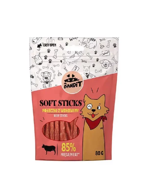 Mr. Bandit SOFT STICKS Pałeczki z Wołowiny Beef Sticks 80g