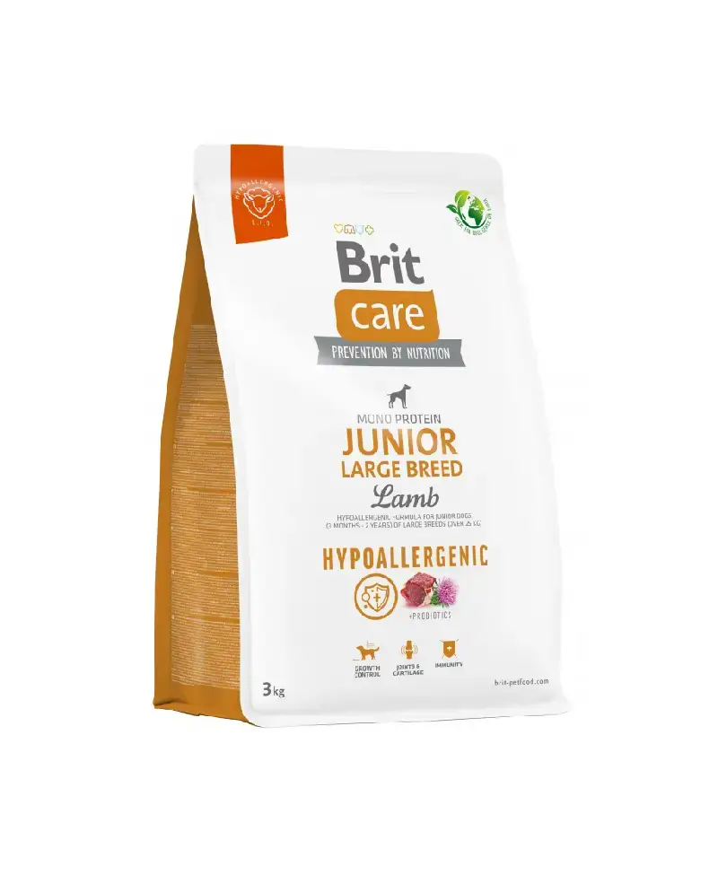 BRIT CARE Dog Hypoallergenic Junior Large Breed Lamb 3kg