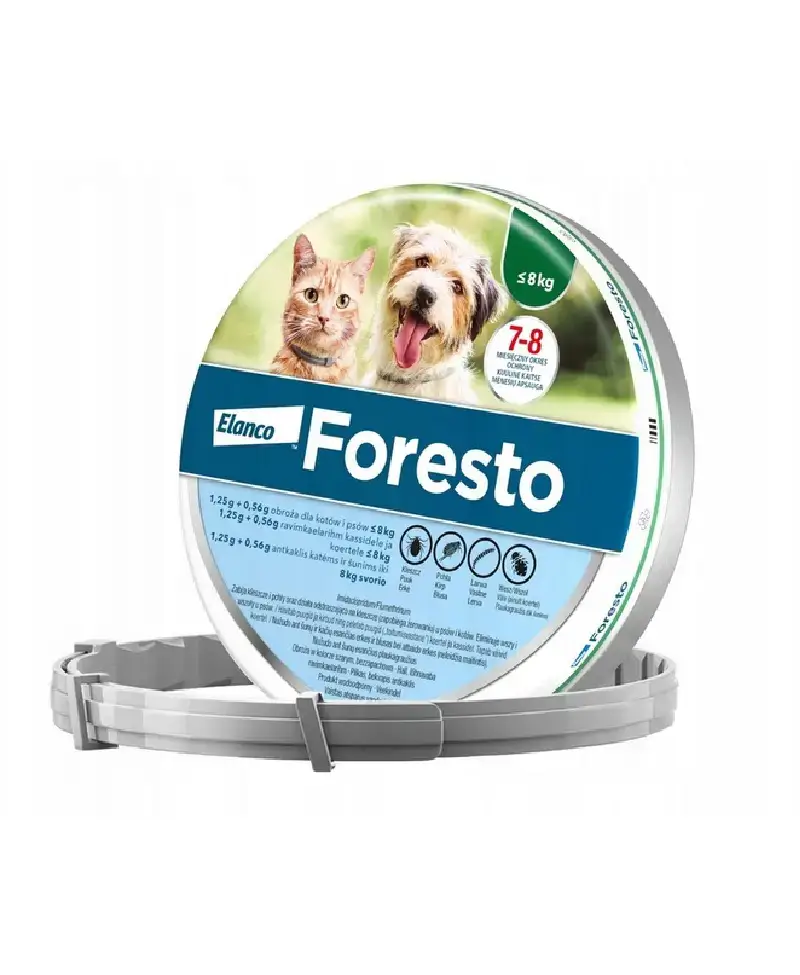 Elanco Foresto Obroża dla kotów i psów poniżej 8kg