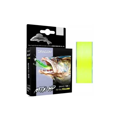 Plecionka DRAGON MTX-HP Hi-Vis. Momoi 0.20 mm/18.80 kg żółta fluo 135m