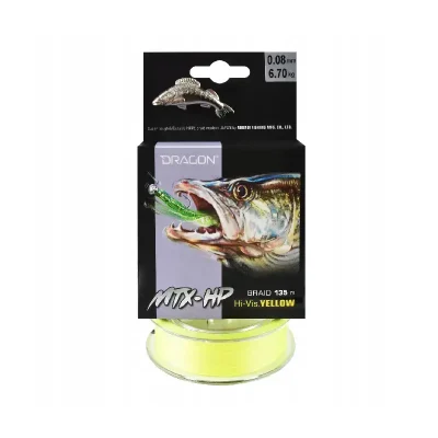 Plecionka spinningowa MTX-HP Hi-Vis Yellow 0.08mm 135m 6,70kg