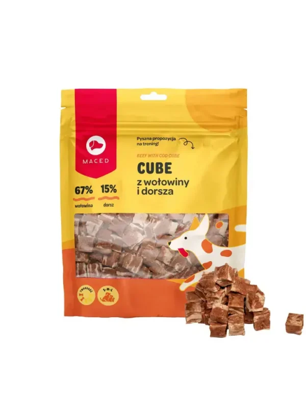 Cube z wołowiny i dorsza 500g