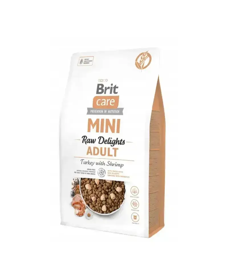 Brit Care Mini Grain-Free Raw Delights Turkey with Shrimp 2kg