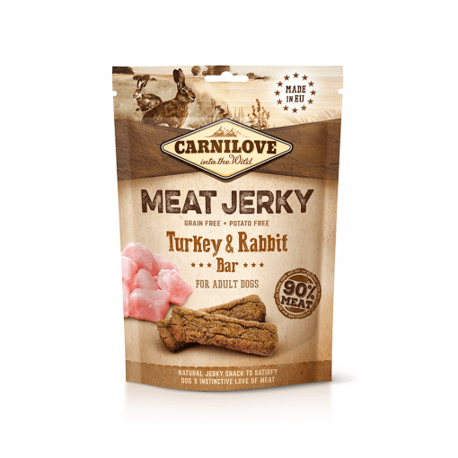 CARNILOVE JERKY TURKEY & RABBIT BAR 100G